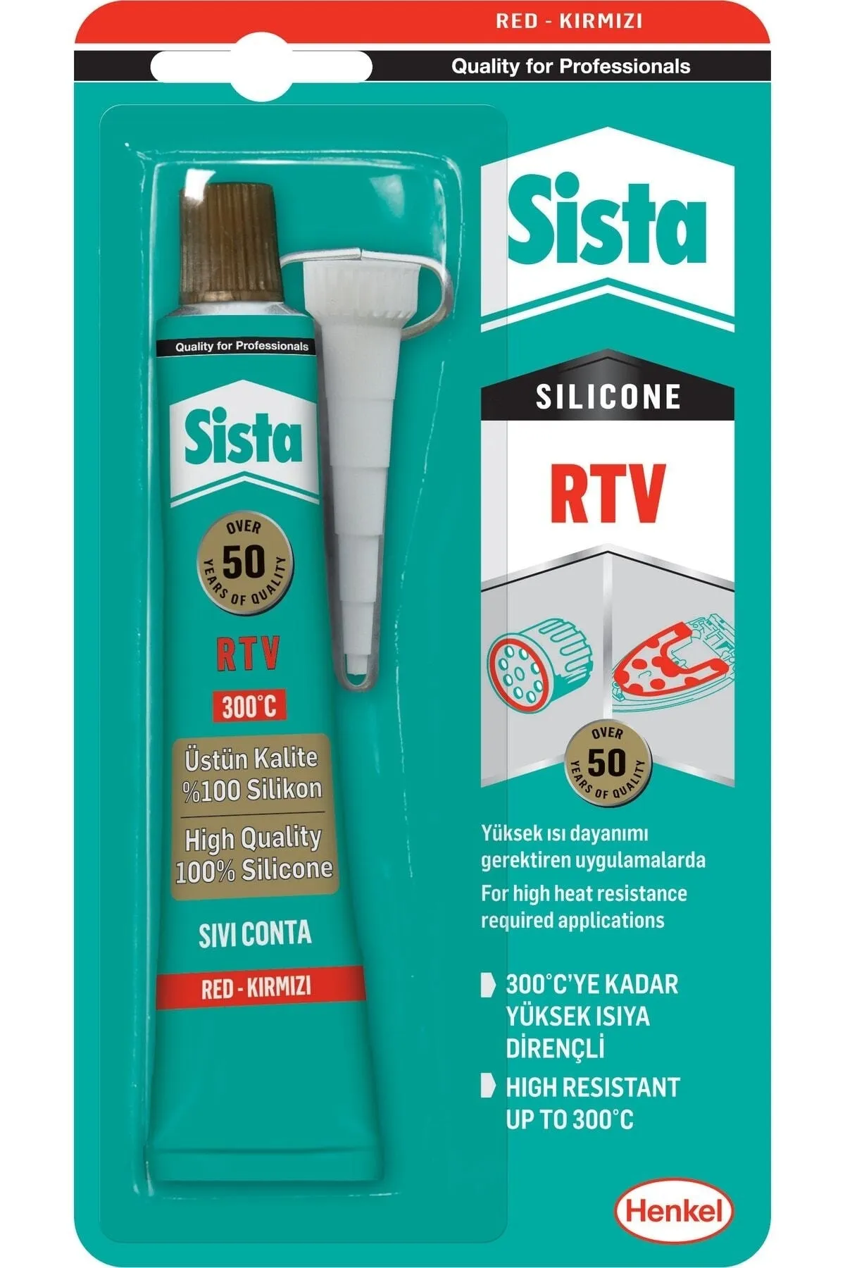 Henkel - Sista RTV Silikon Sıvı Conta 50 ml Kırmızı